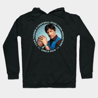 Uncle Rico - Football - Mountains - Blue Hoodie